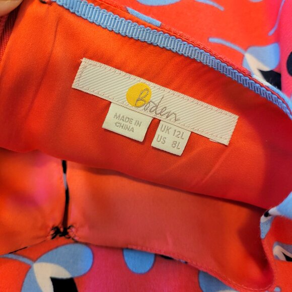 Boden "Daisy" Mixed Print Dress in Peony Geo 8 LONG - Picture 4 of 5